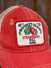 Thumbnail for House Party Hat STRAWBERRY Version - Distressed Red Snapback  [PRE-ORDER]