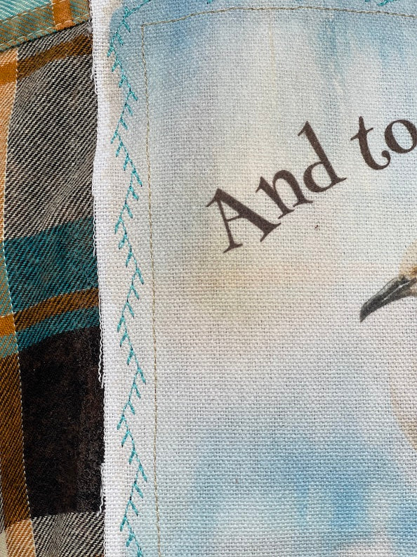 SERENITY AT THE SEASIDE Art Flannel- Driftwood Plaid