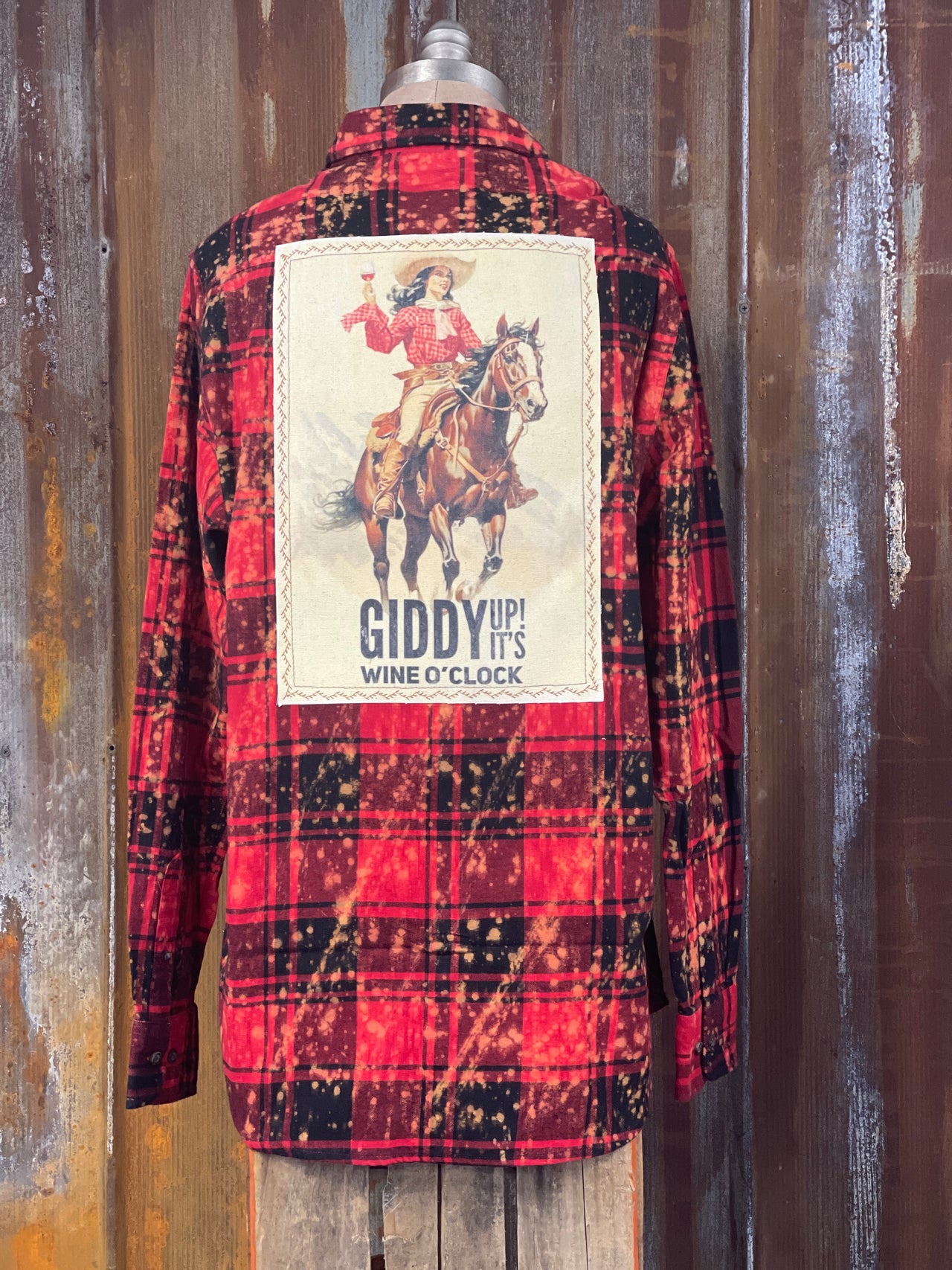 Giddy Up art flannel Angry Minnow Clothing Co.