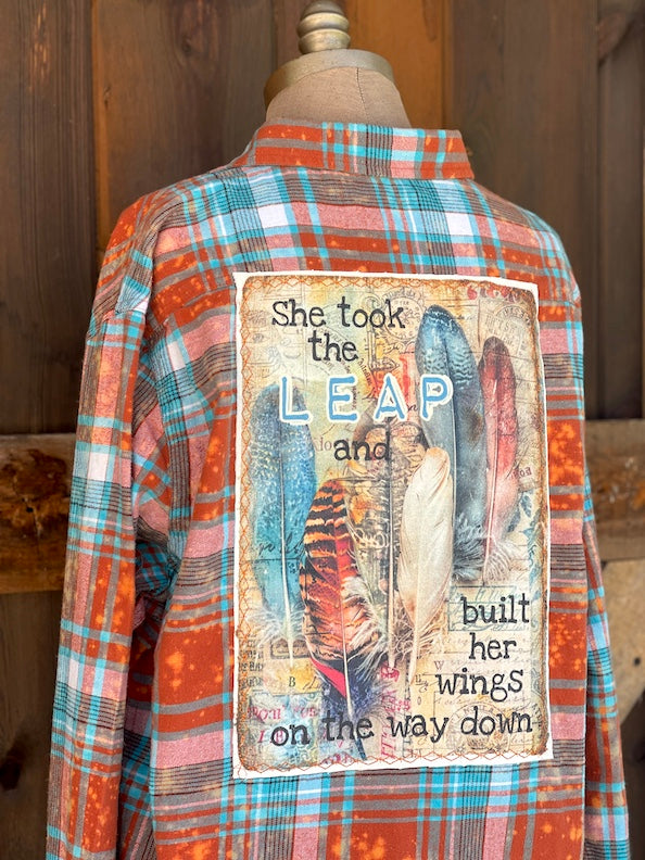She Took The Leap Art Flannel
