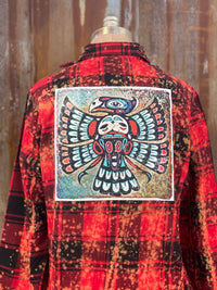Thumbnail for Thunderbird Art Flannel- Distressed Red Plaid