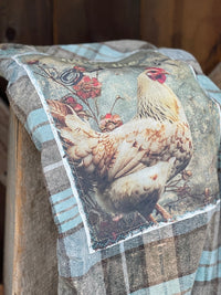 Thumbnail for What the Cluck Art Flannel- Farmhouse Blue