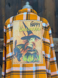 Thumbnail for Halloween Series Art Flannel- WITCHYPOO