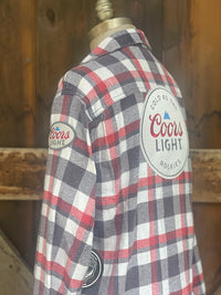 Thumbnail for Coors Light Patch Flannel- Fall Grey