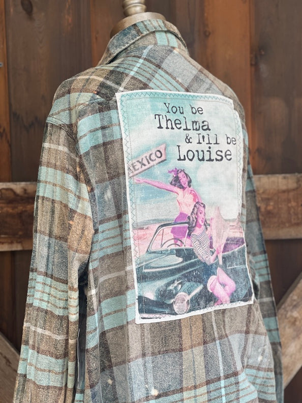 Thelma & Louise ROADTRIP Flannel- Farmhouse Blue