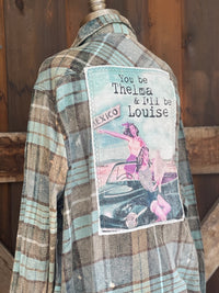 Thumbnail for Thelma & Louise ROADTRIP Flannel- Farmhouse Blue