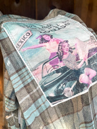 Thumbnail for Thelma & Louise ROADTRIP Flannel- Farmhouse Blue