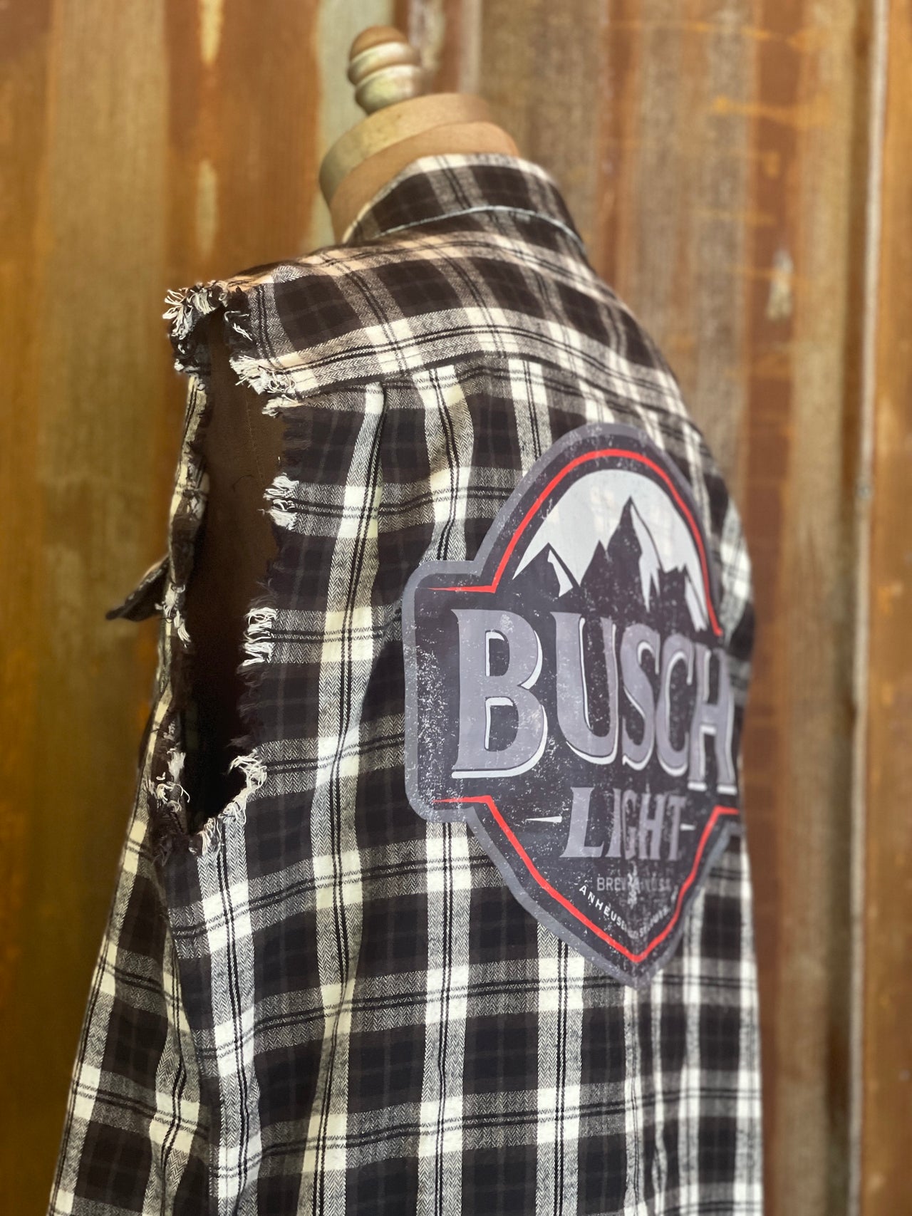 Busch Light TONAL Version Sleeveless Flannel