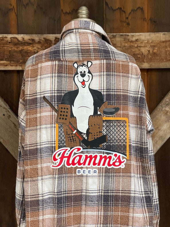 Hamm's Goalie Bear Flannel- Old School Wash