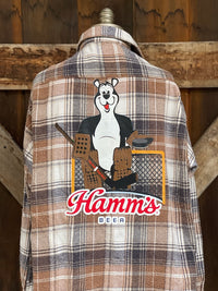 Thumbnail for Hamm's Goalie Bear Flannel- Old School Wash