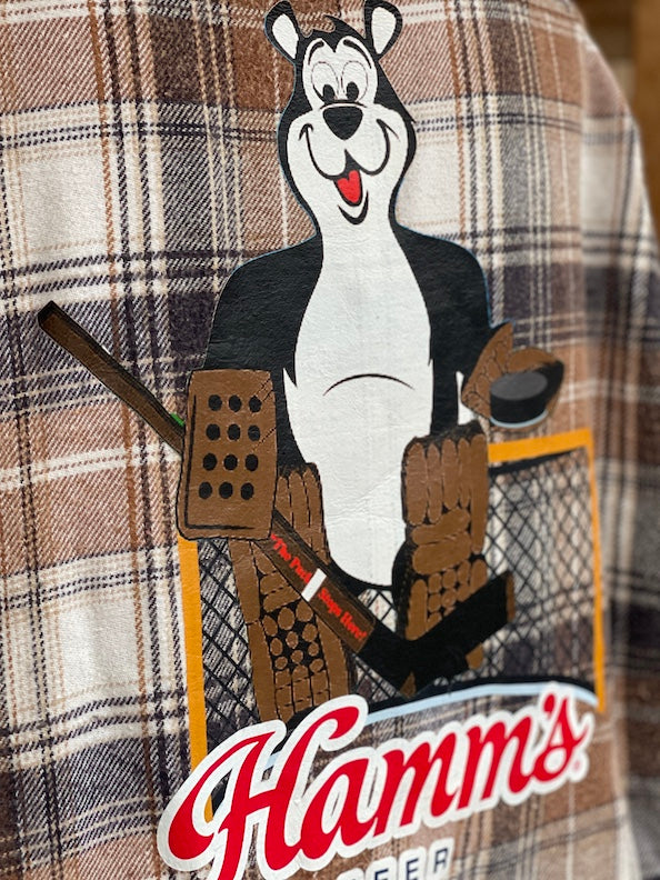 Hamm's Goalie Bear Flannel- Old School Wash