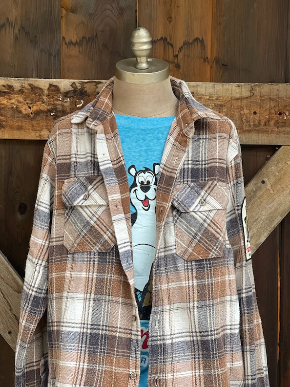 Hamm's Goalie Bear Flannel- Old School Wash