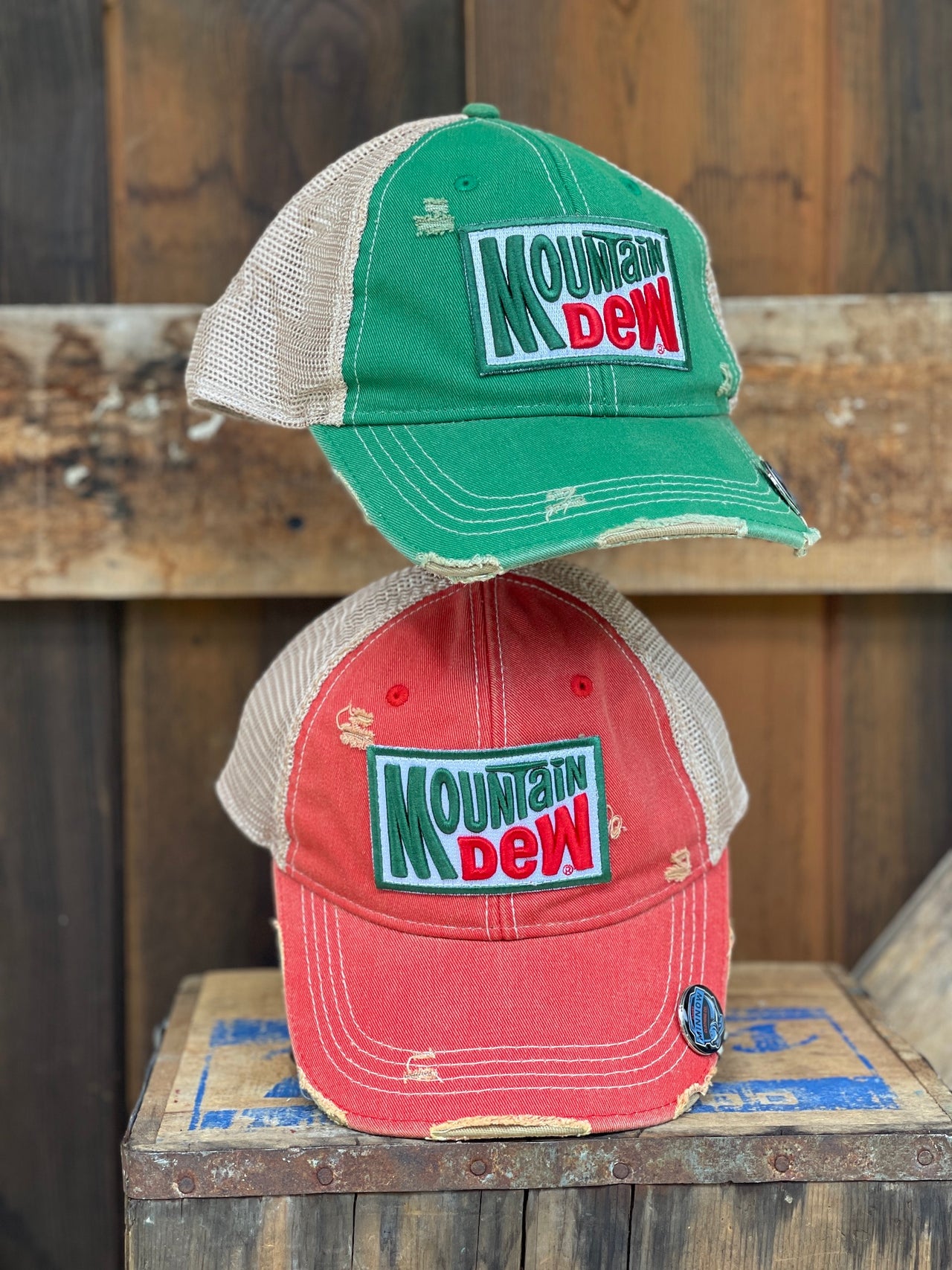 Angry Minnow Retro Style hats Mountain Dew