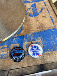 Thumbnail for Pabst Blue Ribbon Tri-tone Hockey Hat Tan Bill