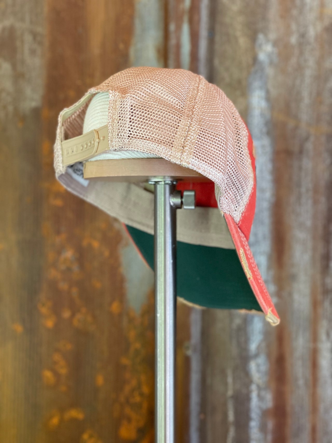 The Piggly Hat- Distressed Red Snapback