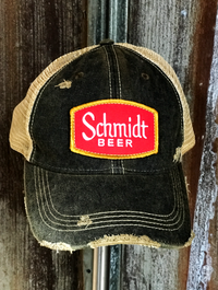 Thumbnail for Schmidt Beer Hat- Distressed Black Snapback