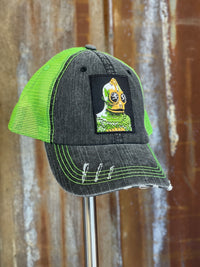 Thumbnail for Retro Sleestack Monster Hat Angry Minnow Vintage