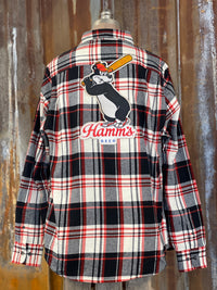 Thumbnail for Hamm's Baseball Bear Flannel Angry Minnow Vintage
