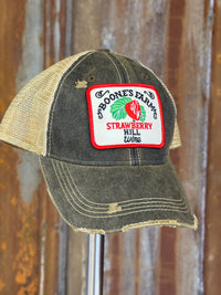 Thumbnail for House party STRAWBERRY Version Hat -Distressed Black [PRE-ORDER]
