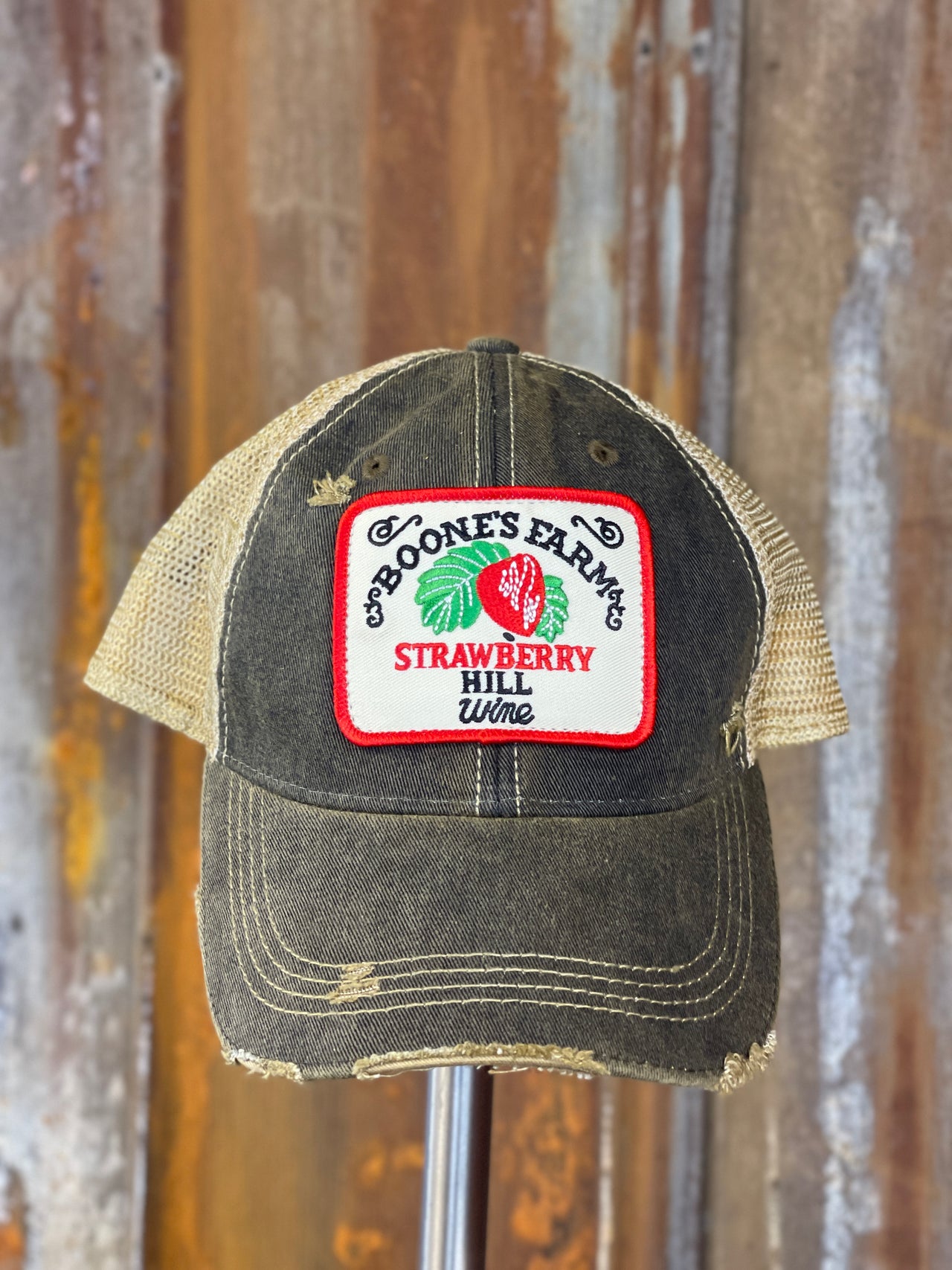 House party STRAWBERRY Version Hat -Distressed Black [PRE-ORDER]