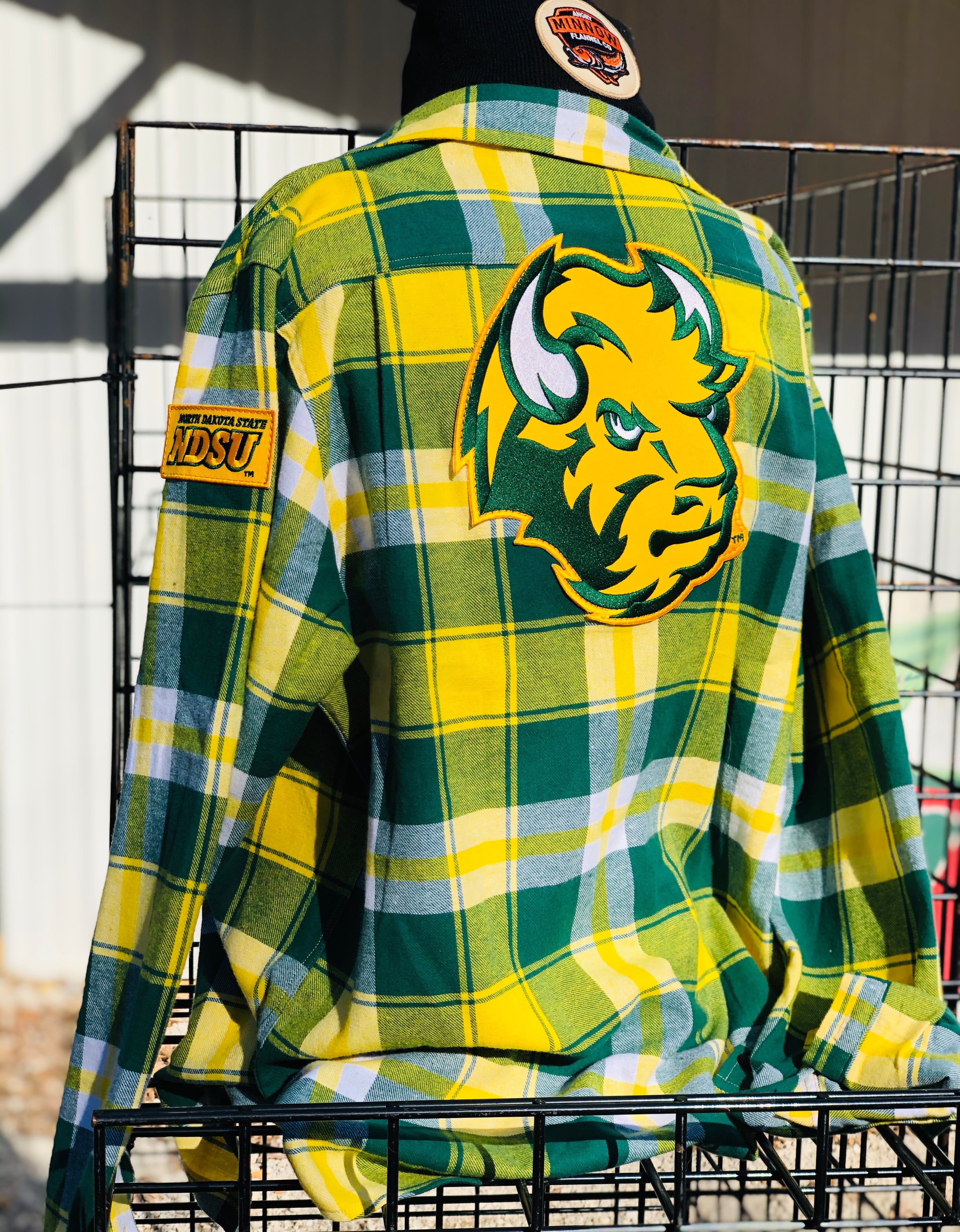 NDSU Bison Flannel Officially Licensed By Angry Minnow Vintage