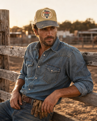 Thumbnail for Coors Banquet Tri-Tone Hat - Distressed Sand and Navy