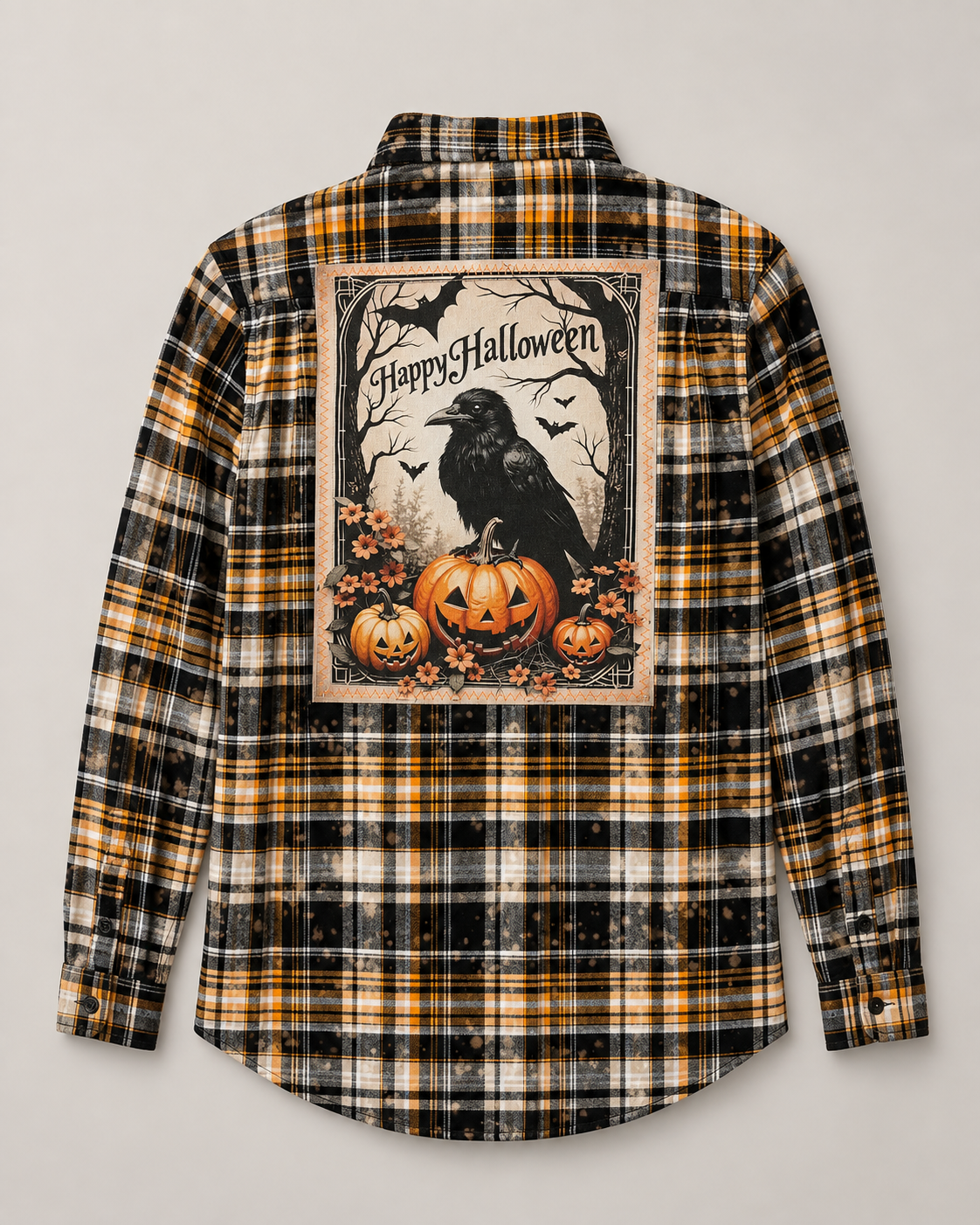 FALL RAVEN Halloween Flannel