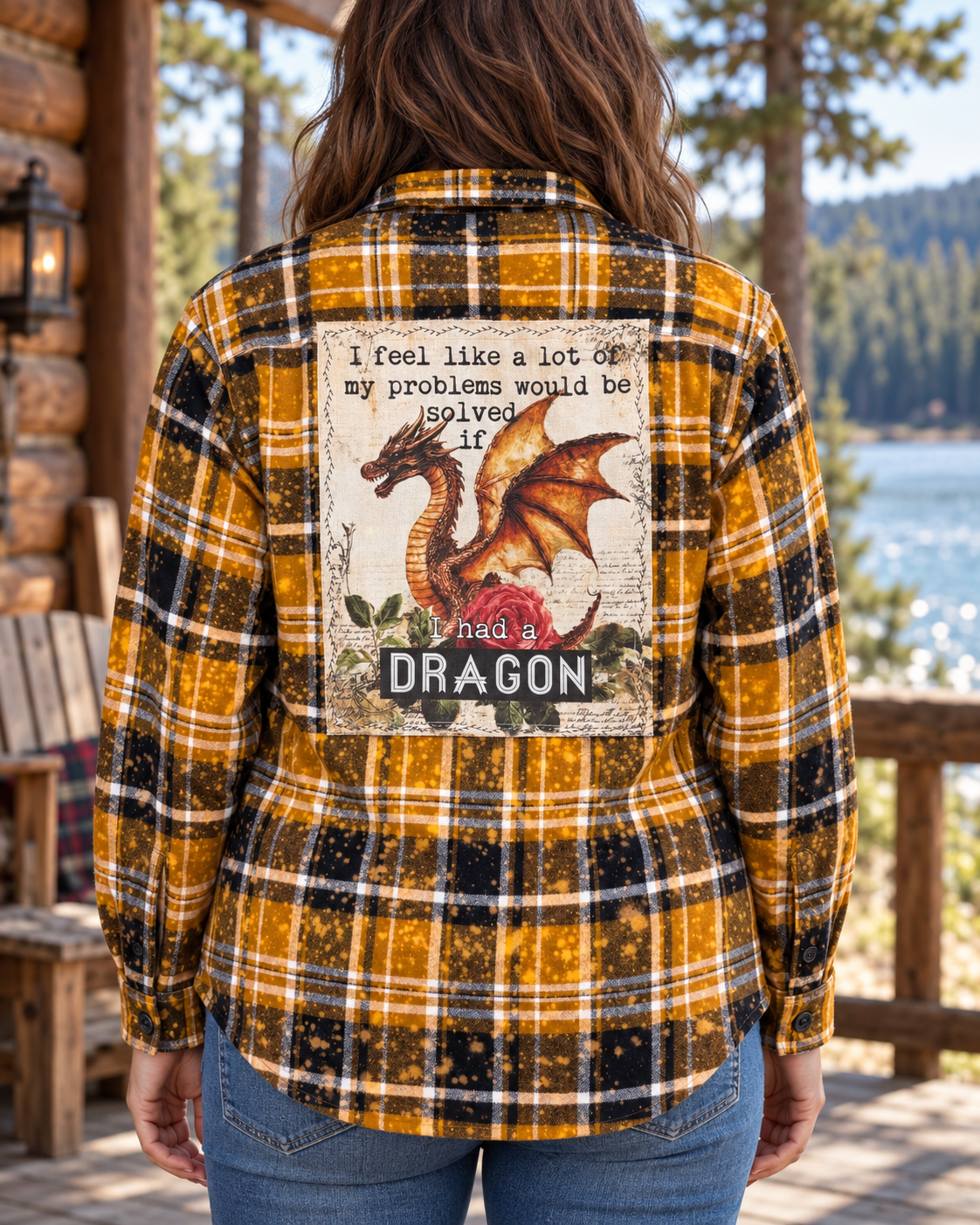 IF I HAD A DRAGON Art Flannel