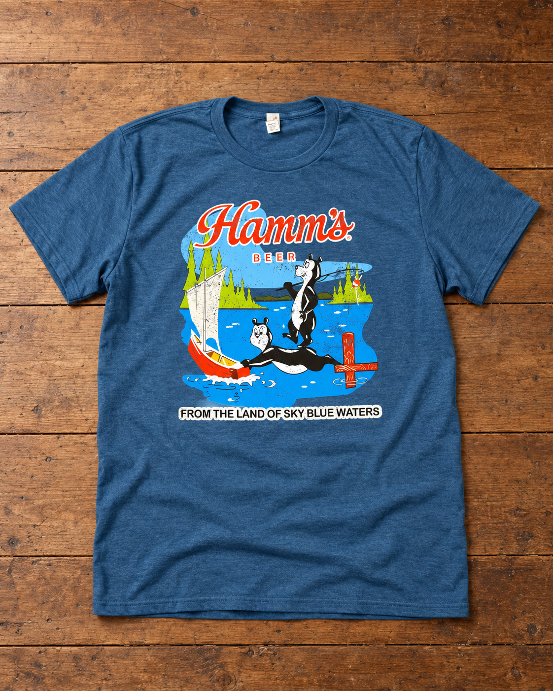 Hamm's Sailboat Bear Graphic Tee