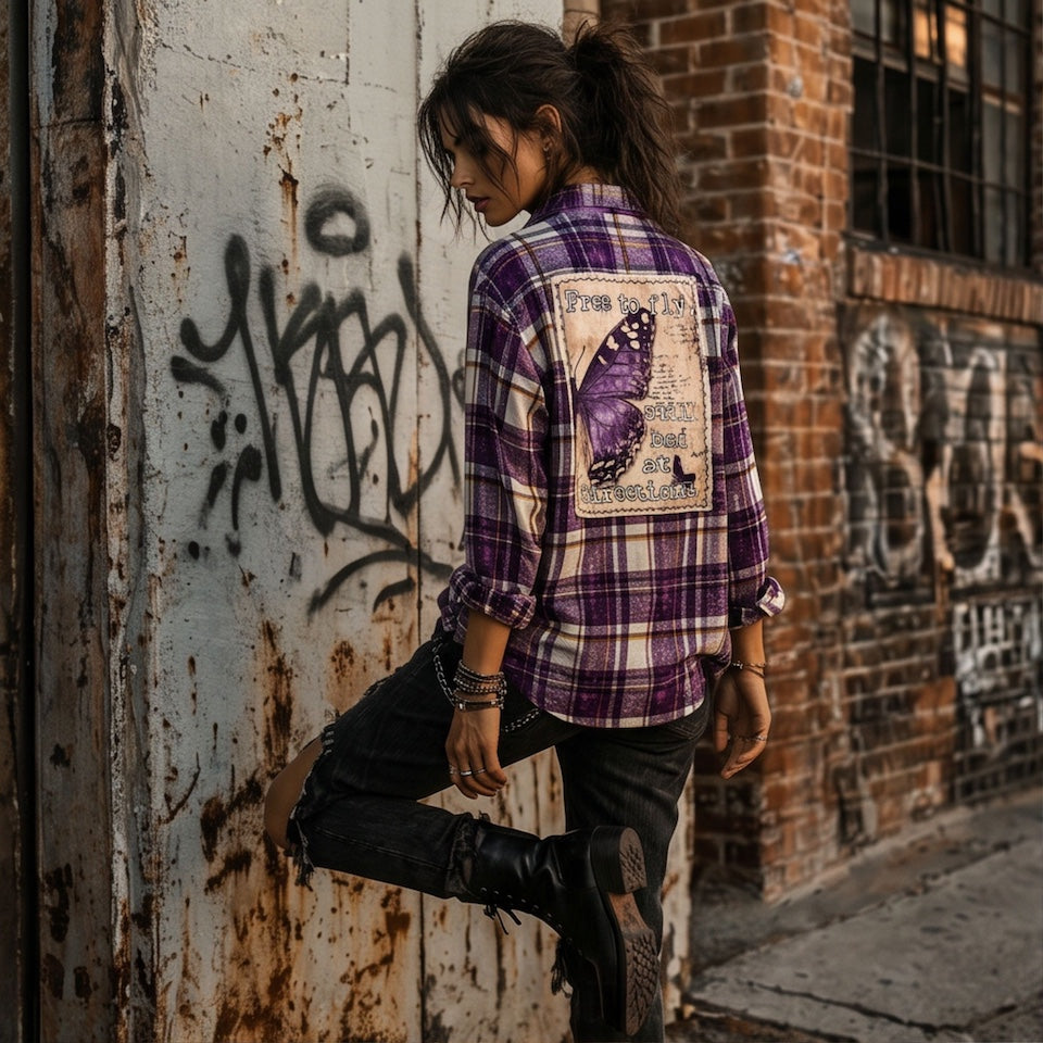 Bad at Directions Art Flannel