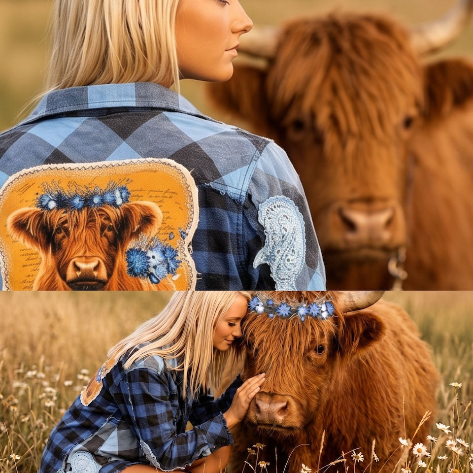 Henrietta the Highland Cow Signature Flannel