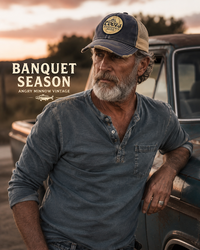 Thumbnail for Coors Banquet OVAL 1873 Retro Hat- Distressed Navy Snapback