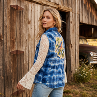 Thumbnail for QUEEN OF THE GARDEN Artisan Sleeveless Flannel