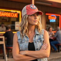 Thumbnail for Shiner Retro Beer hat- Distressed Red Snapback