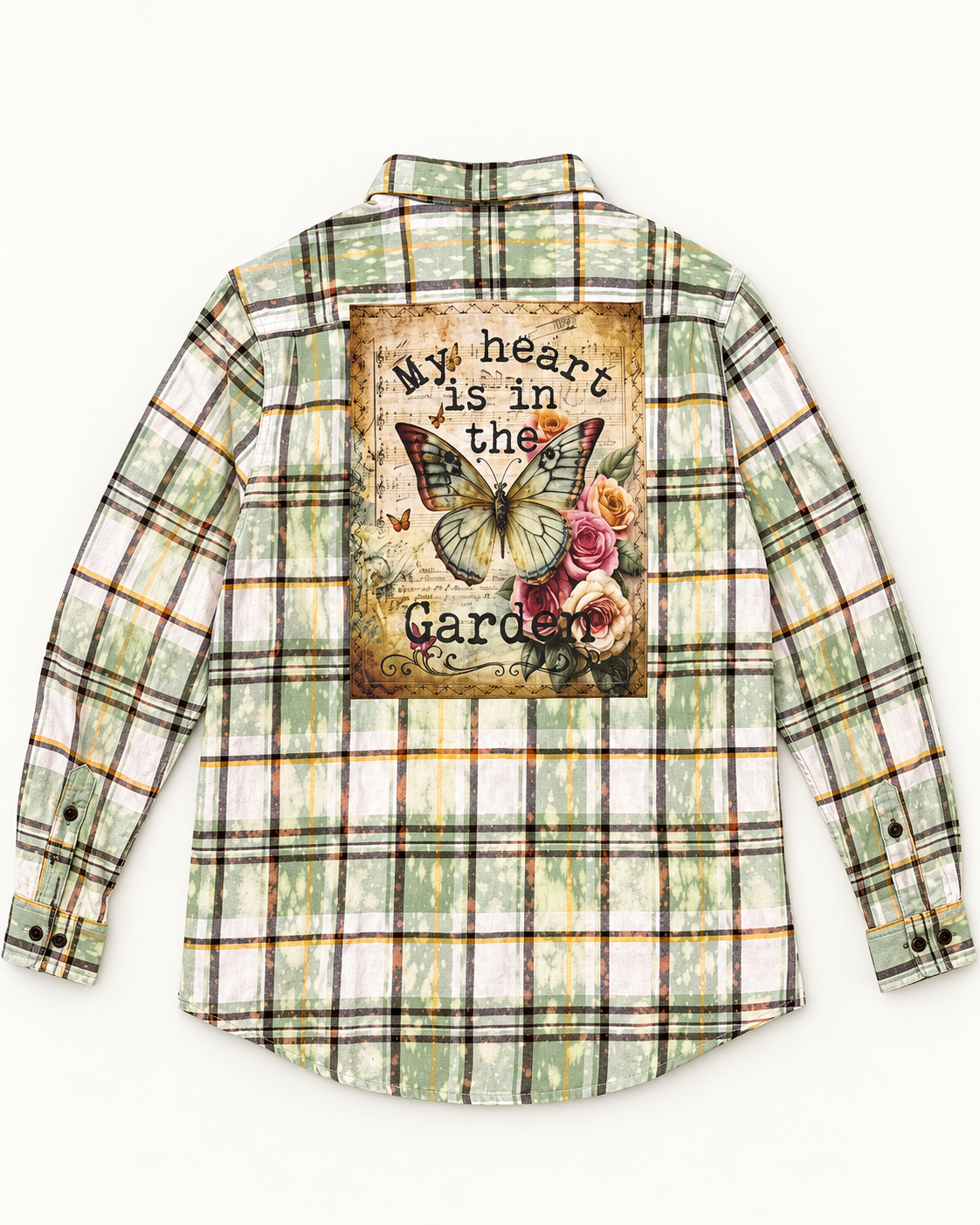 MY HEART IS IN THE GARDEN Art Flannel