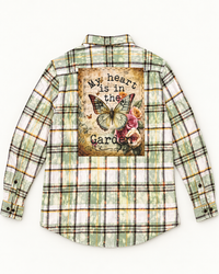 Thumbnail for MY HEART IS IN THE GARDEN Art Flannel