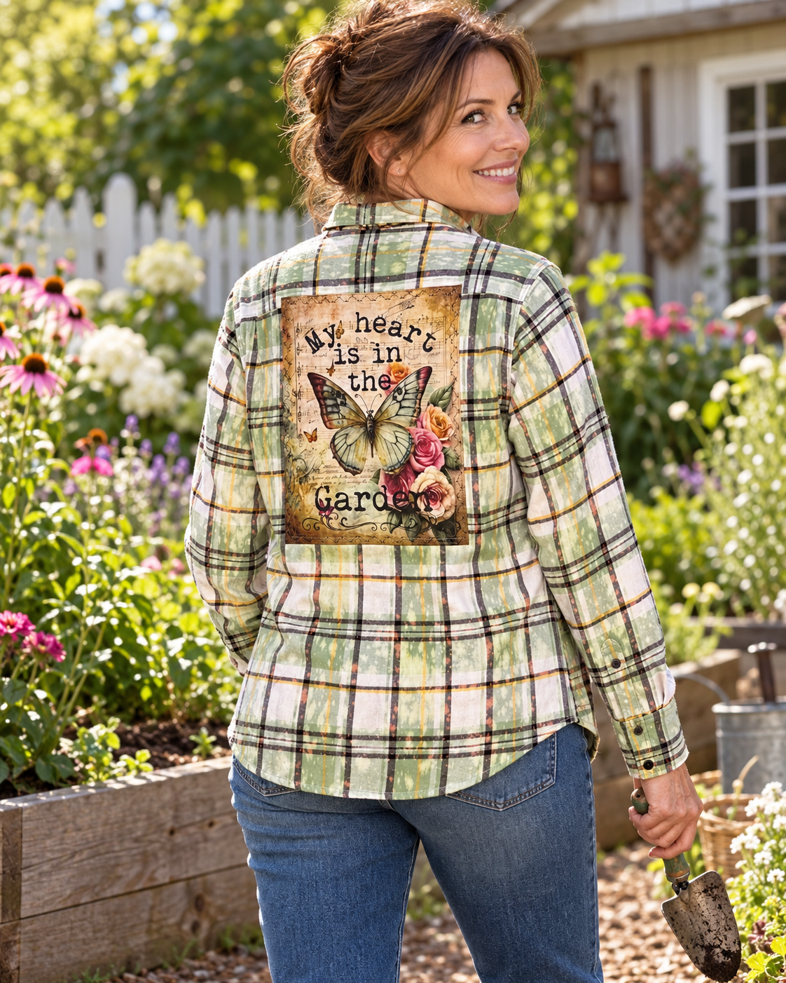 MY HEART IS IN THE GARDEN Art Flannel