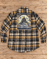 Thumbnail for EAT, DRINK & BE SPOOKY Halloween Art Flannel