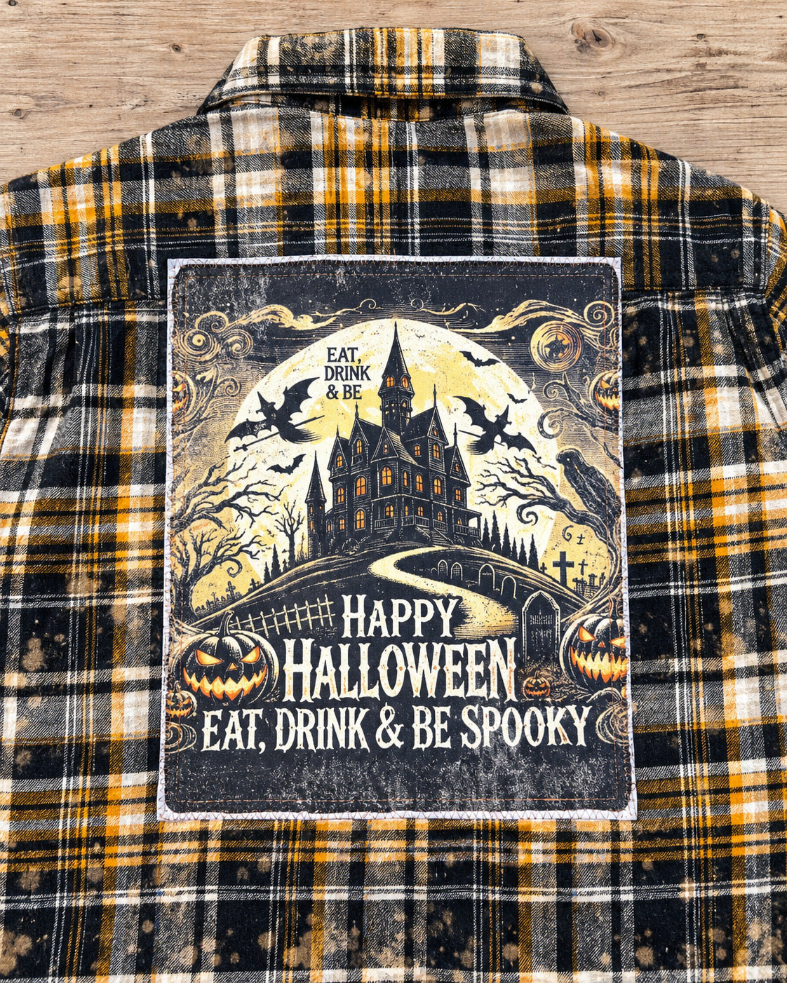 EAT, DRINK & BE SPOOKY Halloween Art Flannel