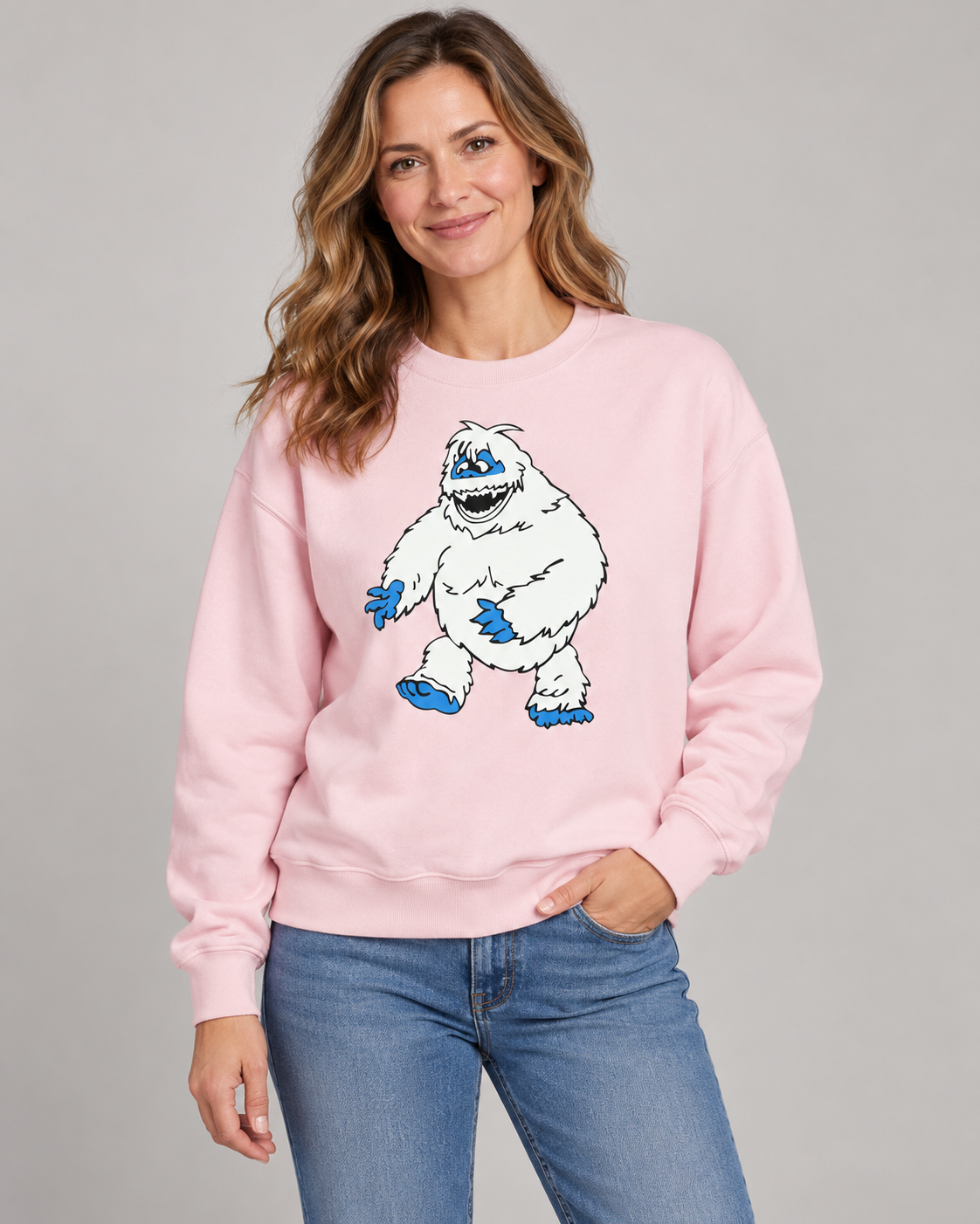 BUMBLE Crewneck Sweatshirt- Blush