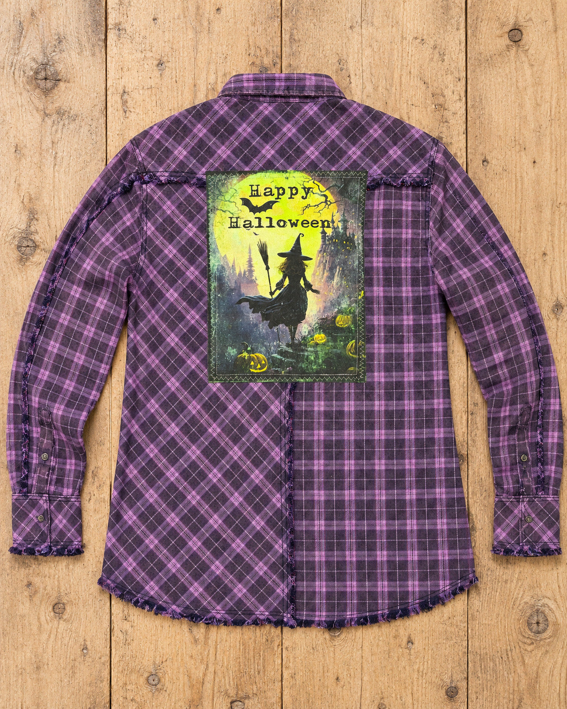 HAUNTED PATH Halloween Art Signature Flannel