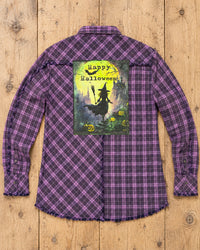 Thumbnail for HAUNTED PATH Halloween Art Signature Flannel