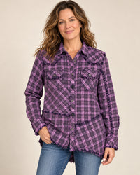 Thumbnail for HAUNTED PATH Halloween Art Signature Flannel
