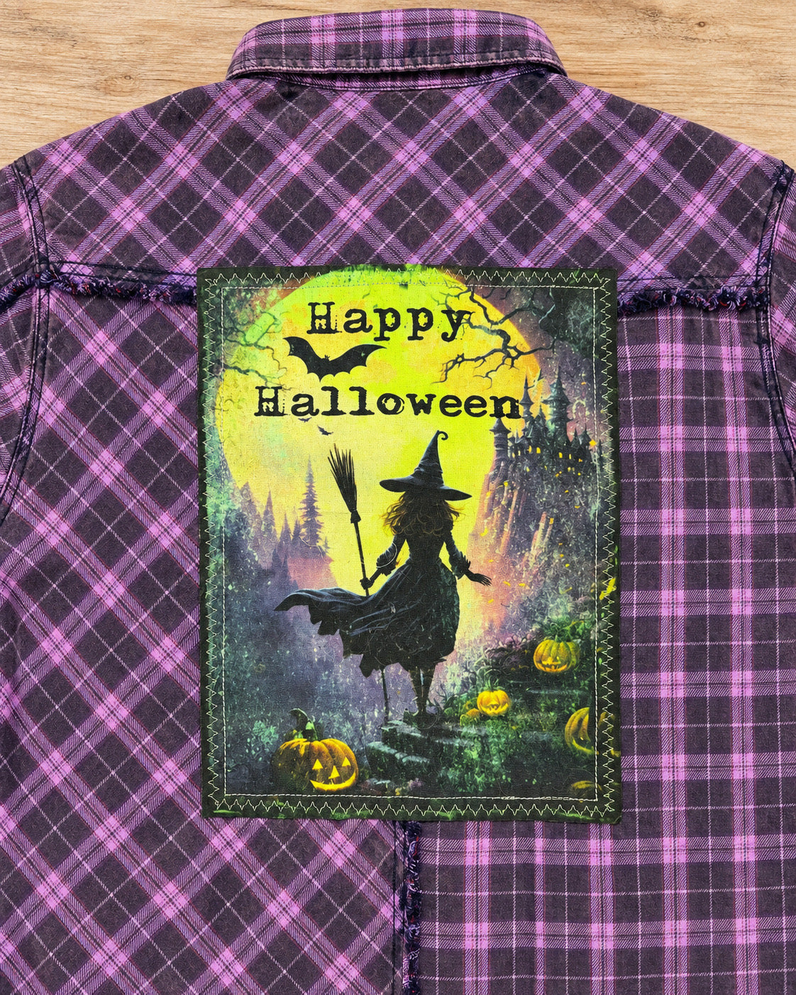 HAUNTED PATH Halloween Art Signature Flannel