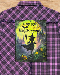 Thumbnail for HAUNTED PATH Halloween Art Signature Flannel