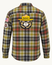 Thumbnail for NEW! Smokey Bear Patch Flannel- Parks Green