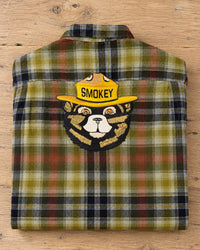 Thumbnail for NEW! Smokey Bear Patch Flannel- Parks Green