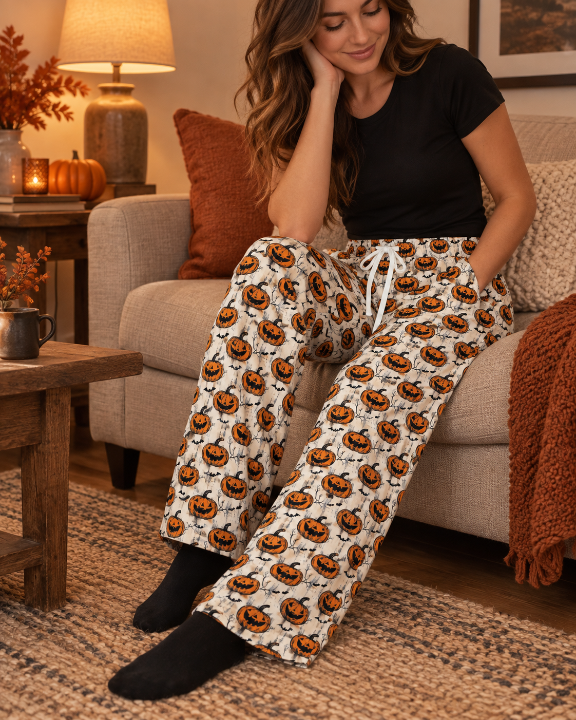 JACK O'LANTERN Halloween Pajama Bottoms