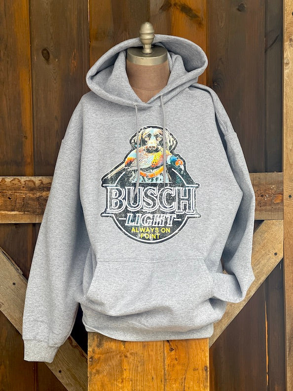 Busch Light Pheasant Hunt Hoodie- Heather Grey