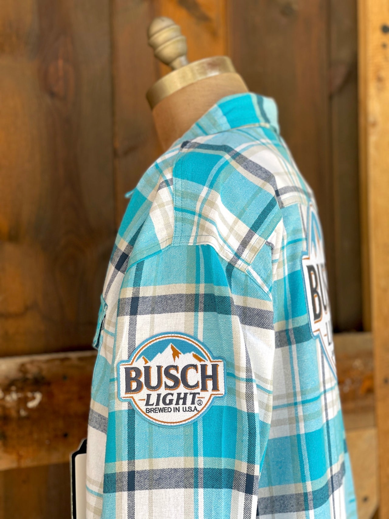 Busch Light Flannel Classic Busch Blue Plaid|Angry Minnow